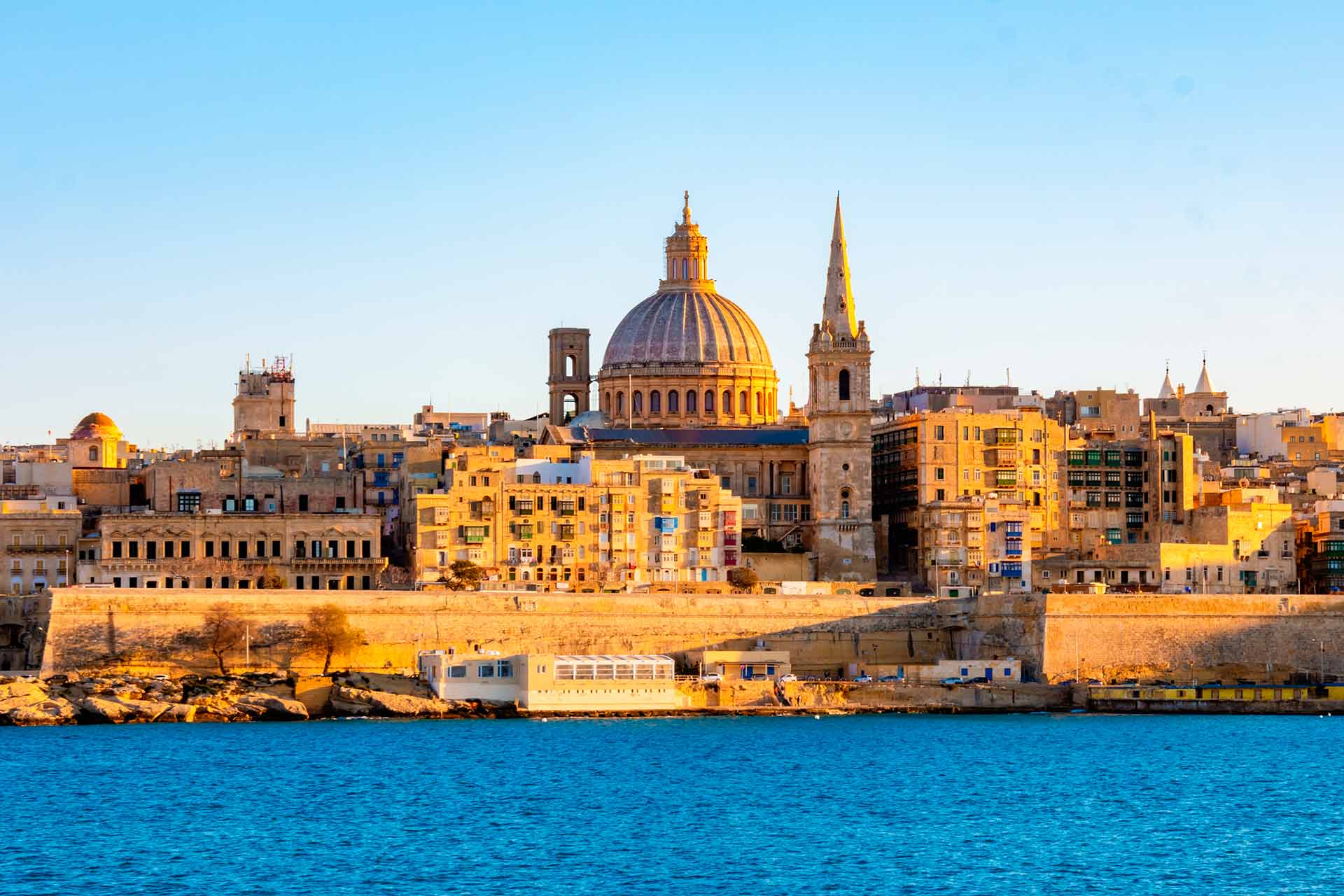 Landscape of an ancient city in Malta